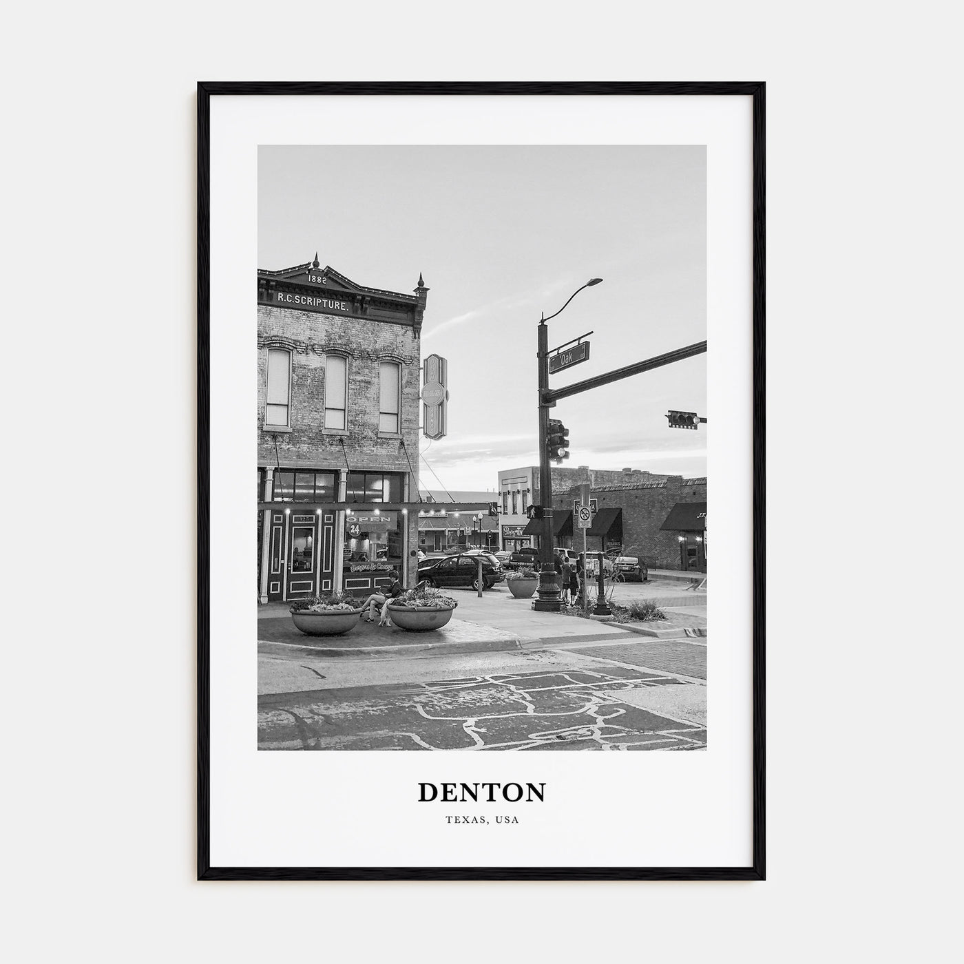 Denton Portrait B&W Poster