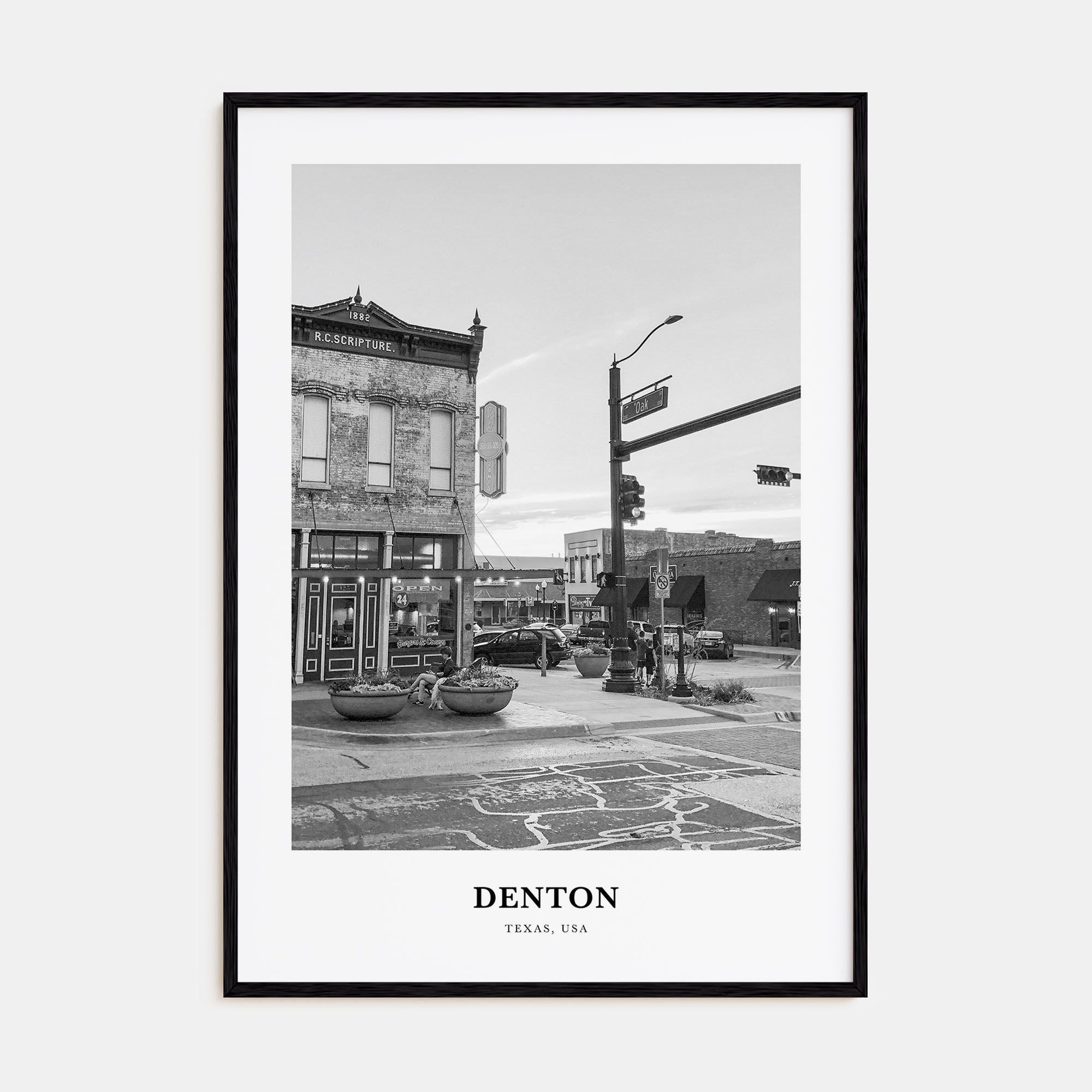 Denton Portrait B&W Poster