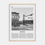 Denton Travel B&W Poster