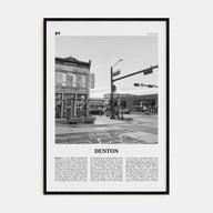 Denton Travel B&W Poster