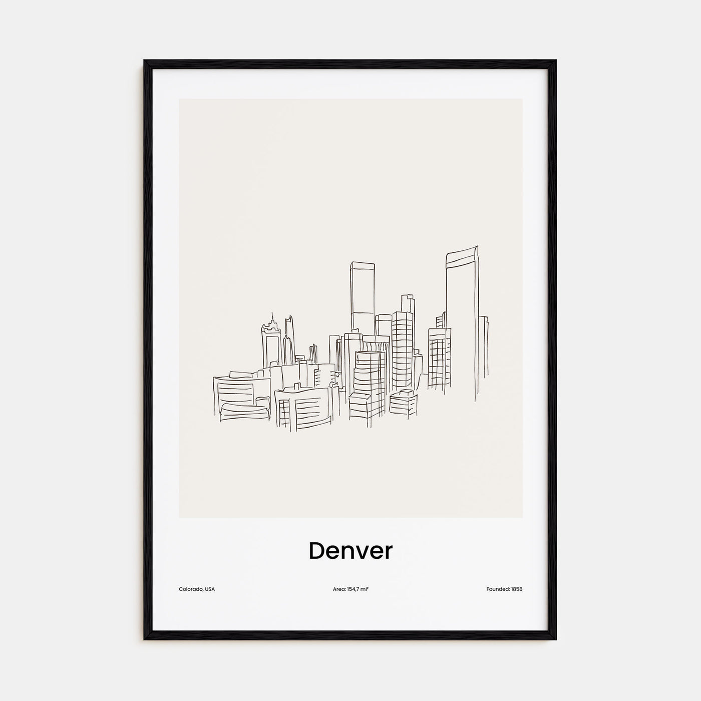 Denver Drawn Poster