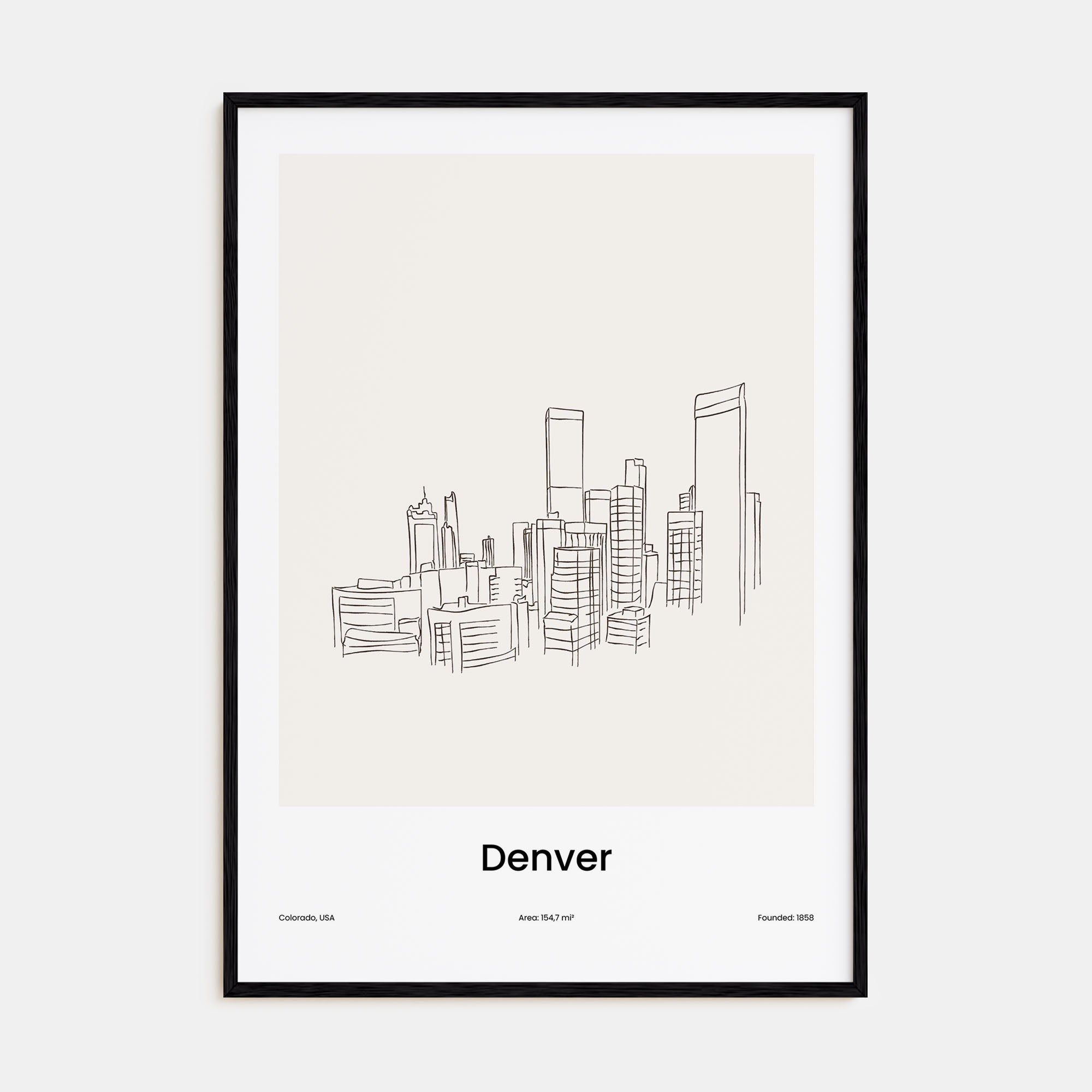 Denver Drawn Poster