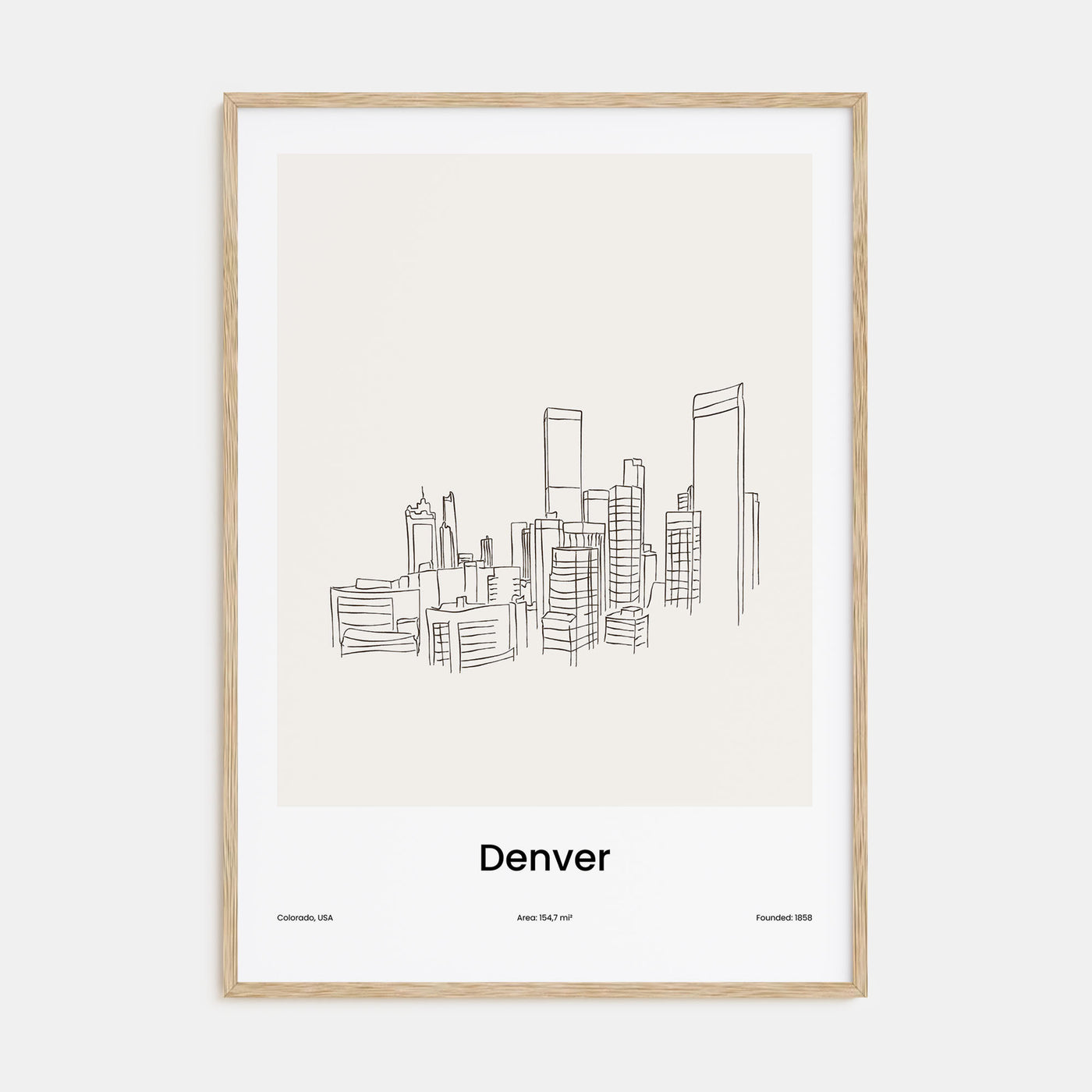 Denver Drawn Poster