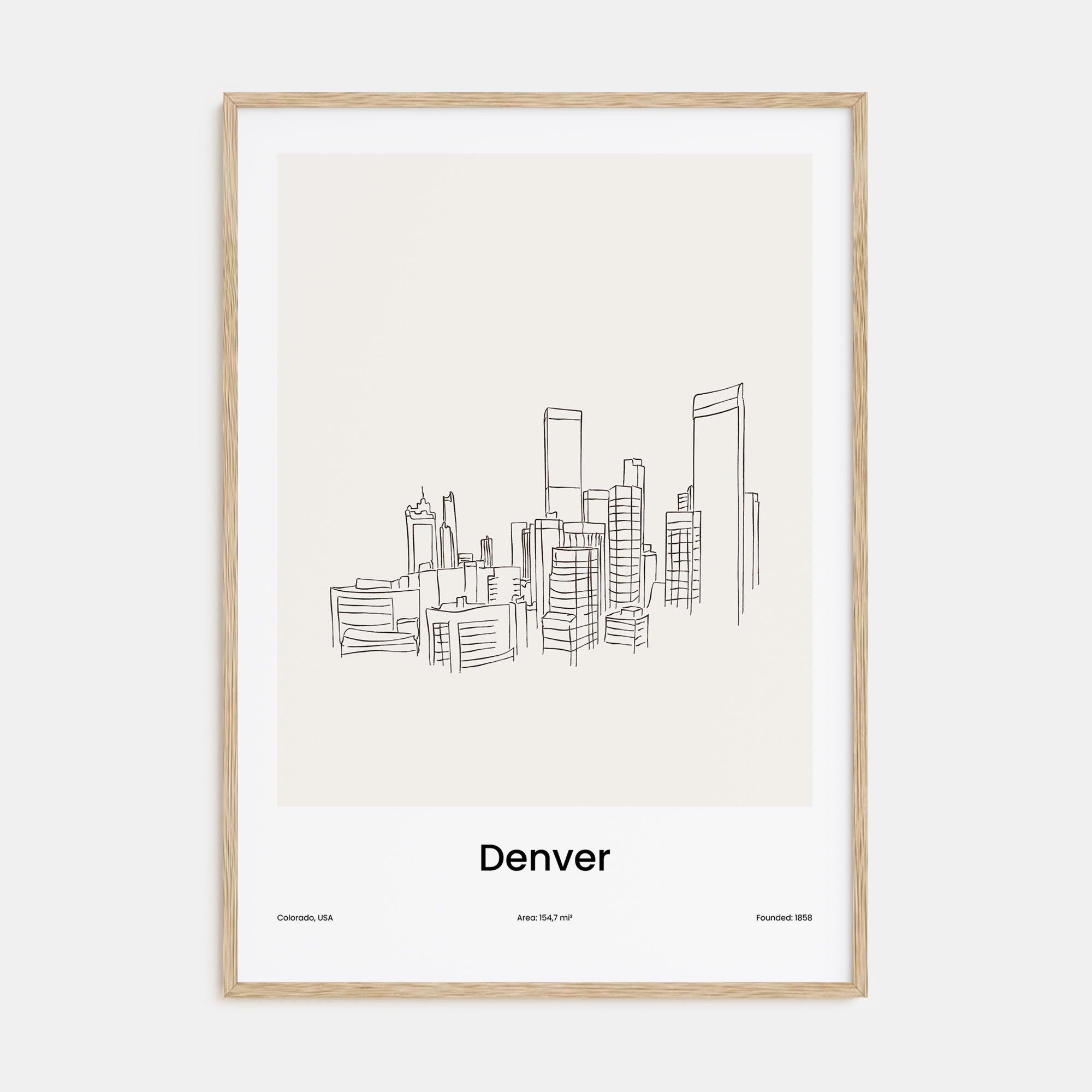 Denver Drawn Poster
