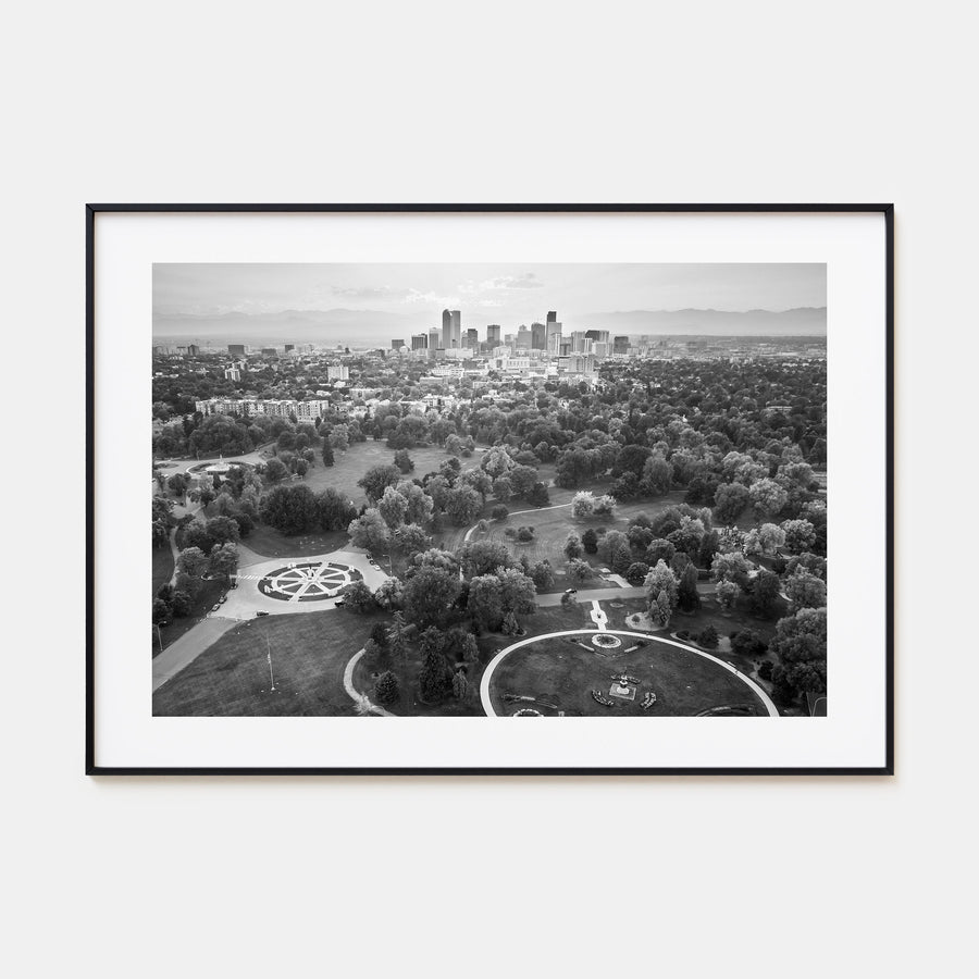 Denver Landscape B&W Poster