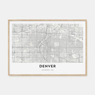 Denver Map Landscape Poster