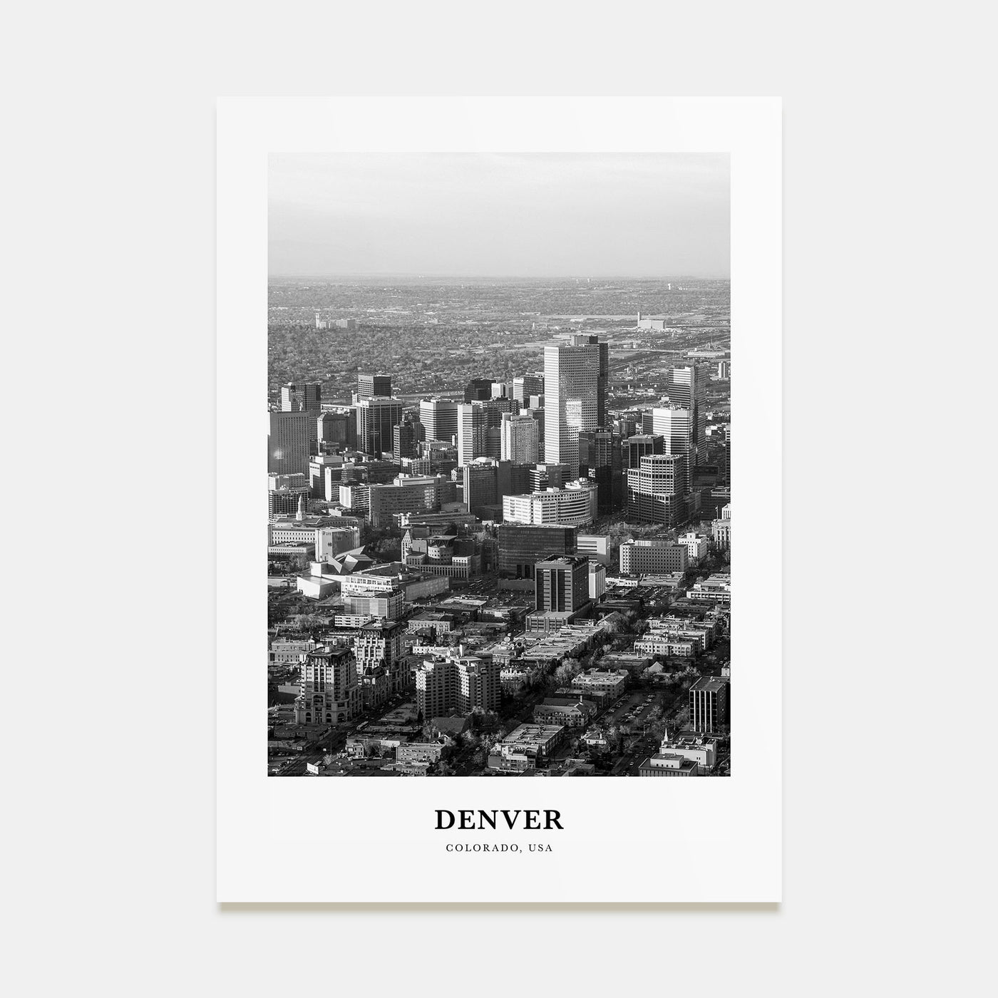 Denver Portrait B&W No 1 Poster