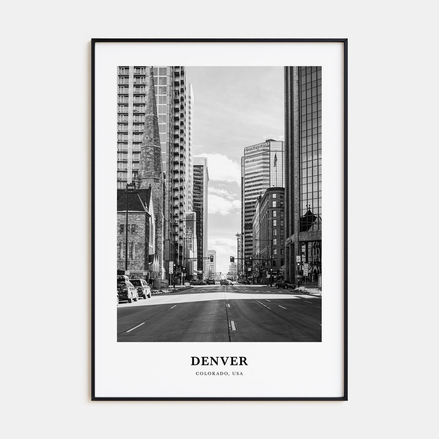 Denver Portrait B&W No 4 Poster