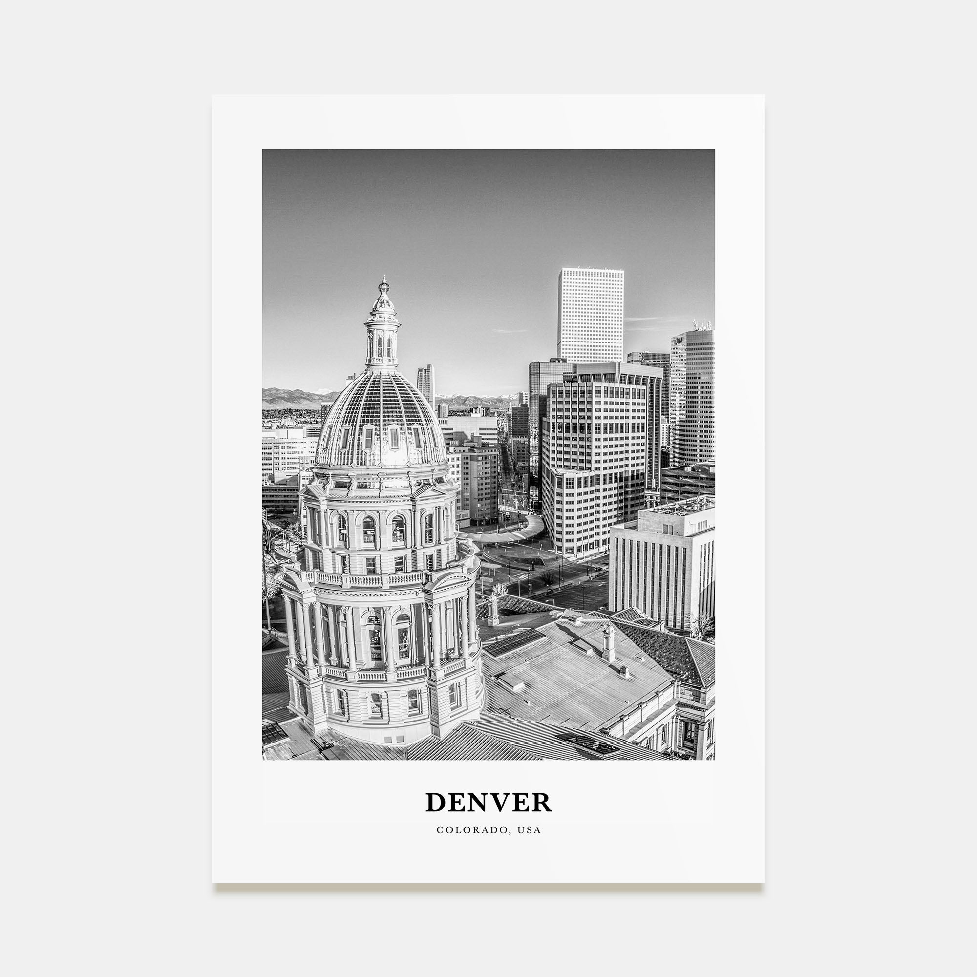 Denver Portrait B&W No 5 Poster