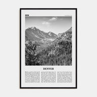Denver Travel B&W No 1 Poster