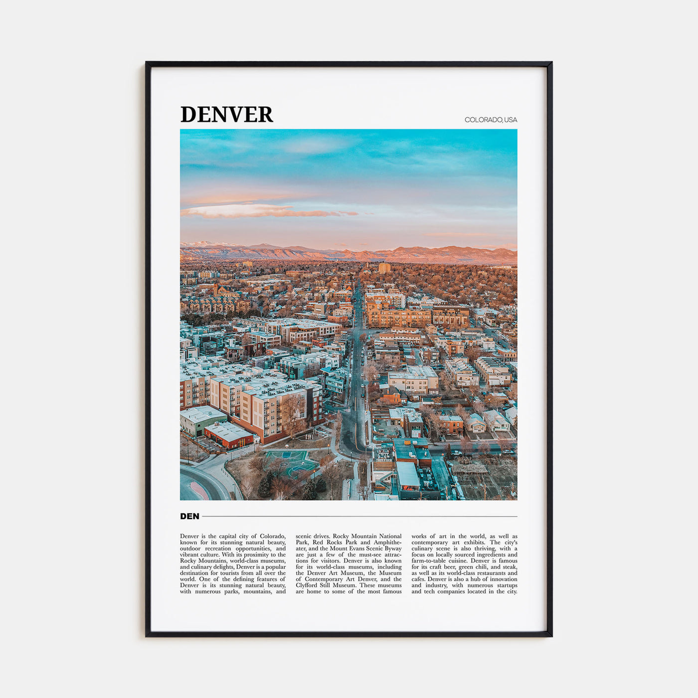 Denver Travel Color No 1 Poster