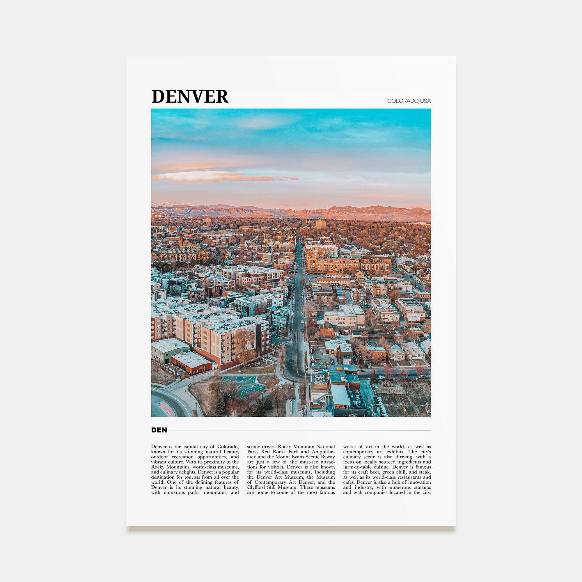 Denver Travel Color No 1 Poster