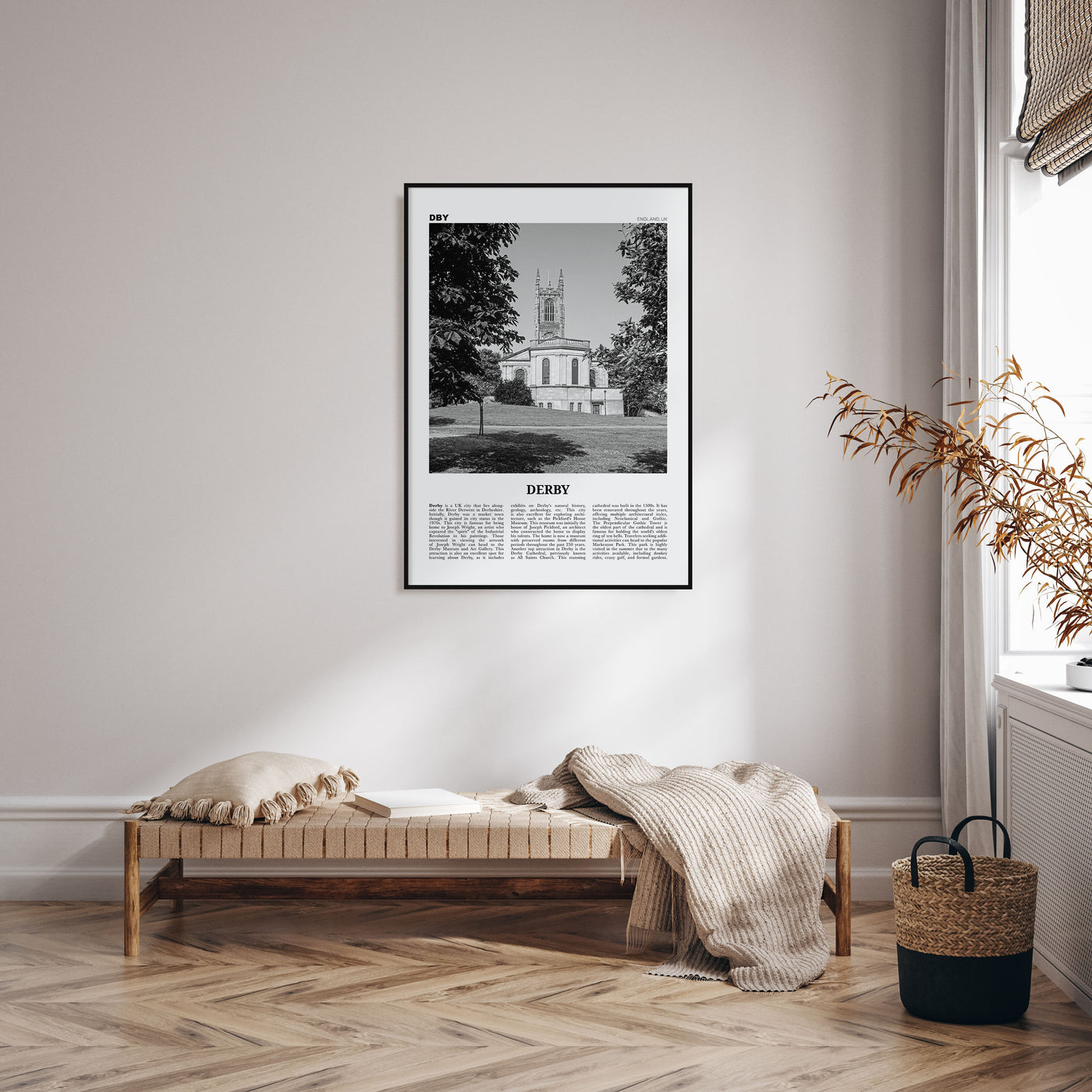 Derby Travel B&W Poster