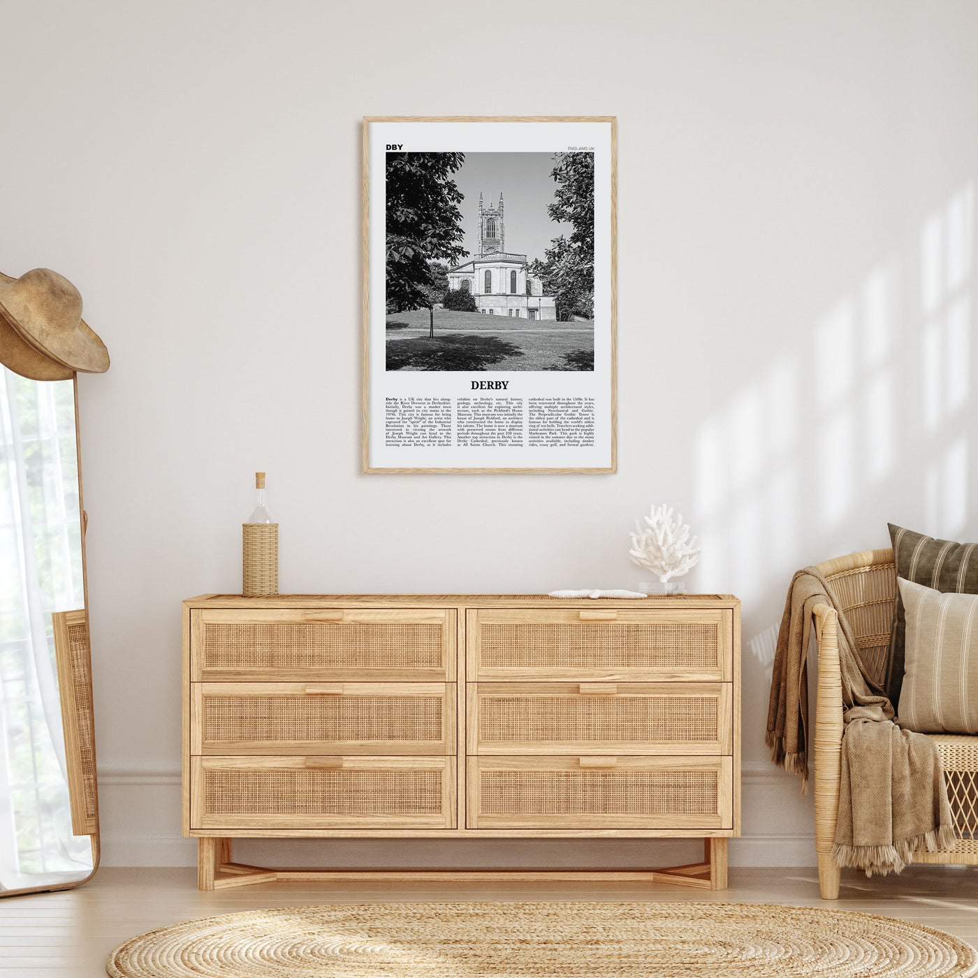 Derby Travel B&W Poster