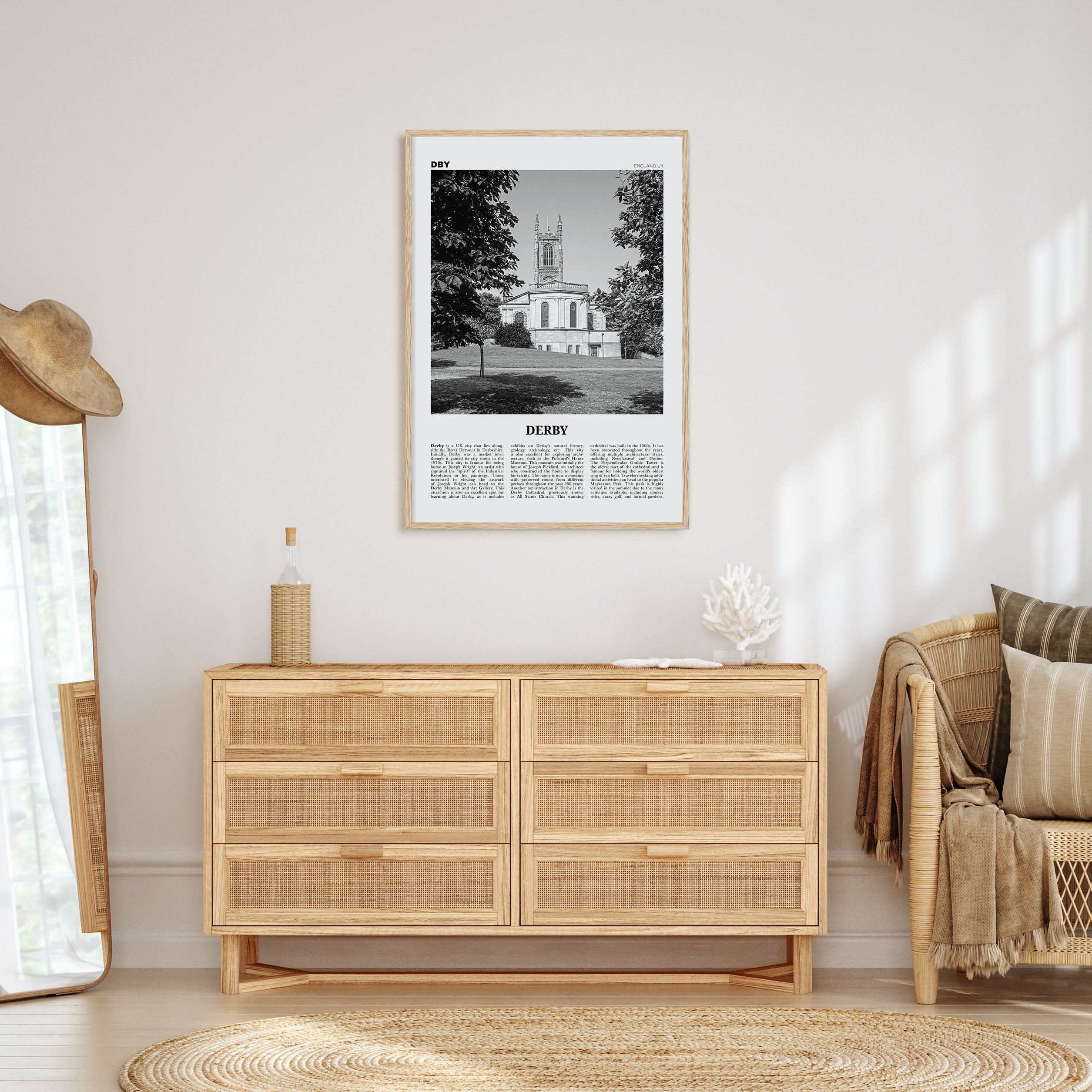 Derby Travel B&W Poster