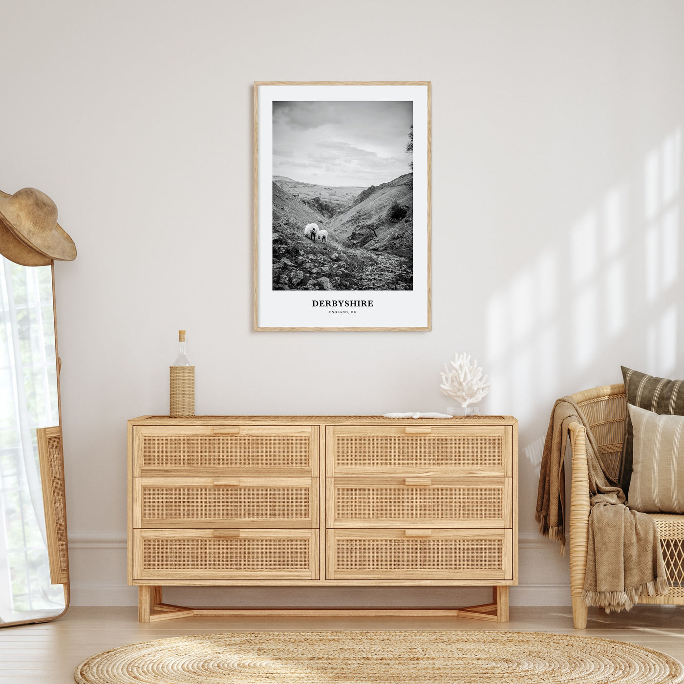 Derbyshire Portrait B&W Poster