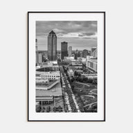 Des Moines Photo B&W Poster