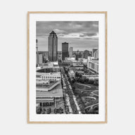 Des Moines Photo B&W Poster