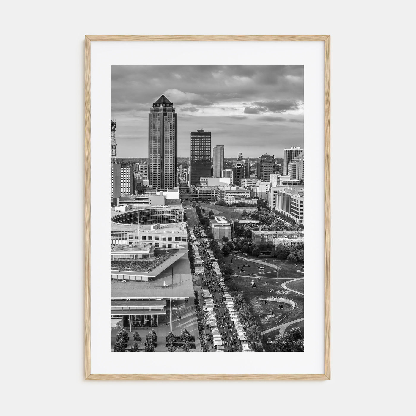 Des Moines Photo B&W Poster