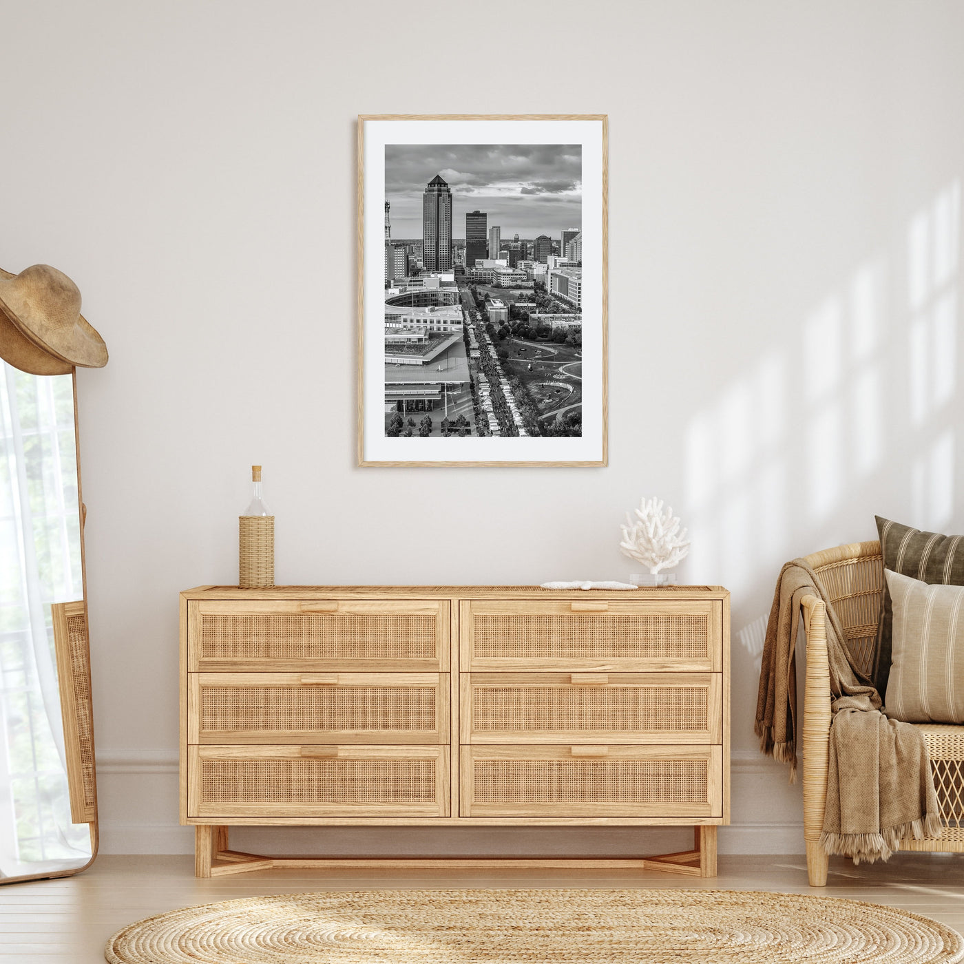 Des Moines Photo B&W Poster