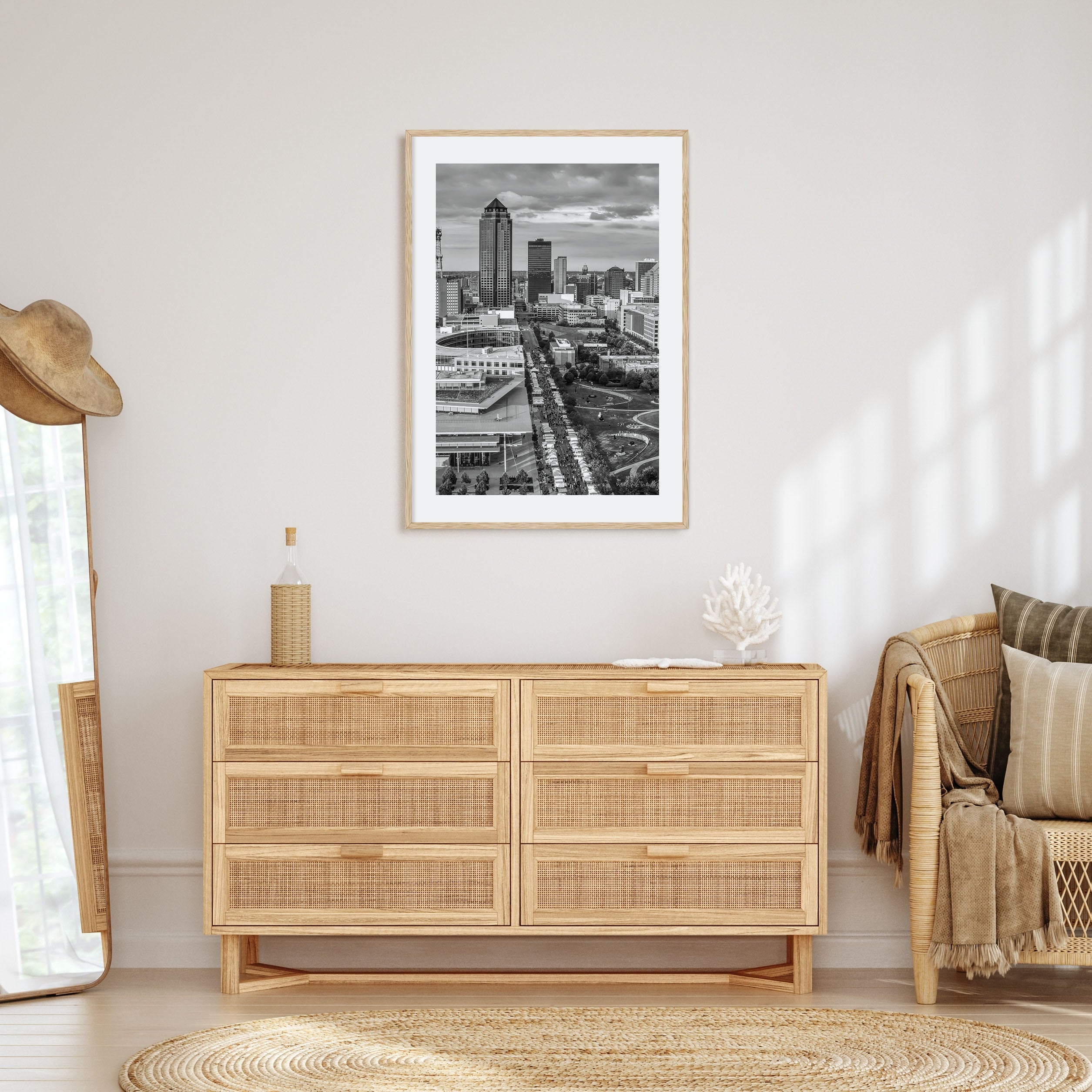 Des Moines Photo B&W Poster