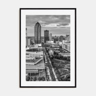 Des Moines Photo B&W Poster