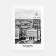 Des Moines Portrait B&W No 2 Poster