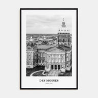 Des Moines Portrait B&W No 2 Poster