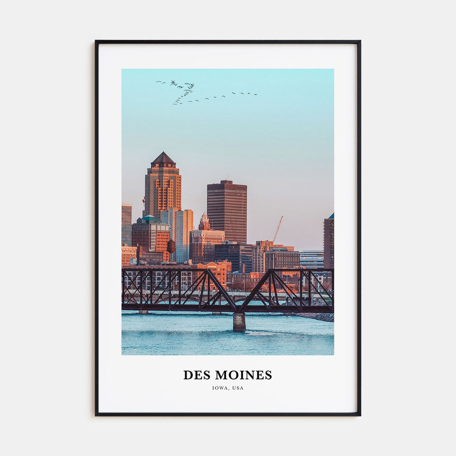 Des Moines Portrait Color No 2 Poster