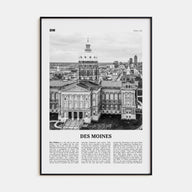 Des Moines Travel B&W No 2 Poster
