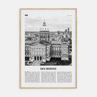 Des Moines Travel B&W No 2 Poster