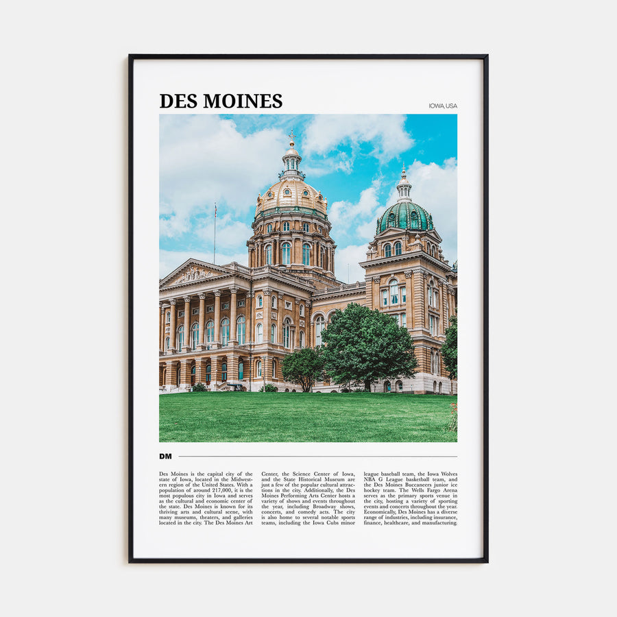 Des Moines Travel Color No 1 Poster