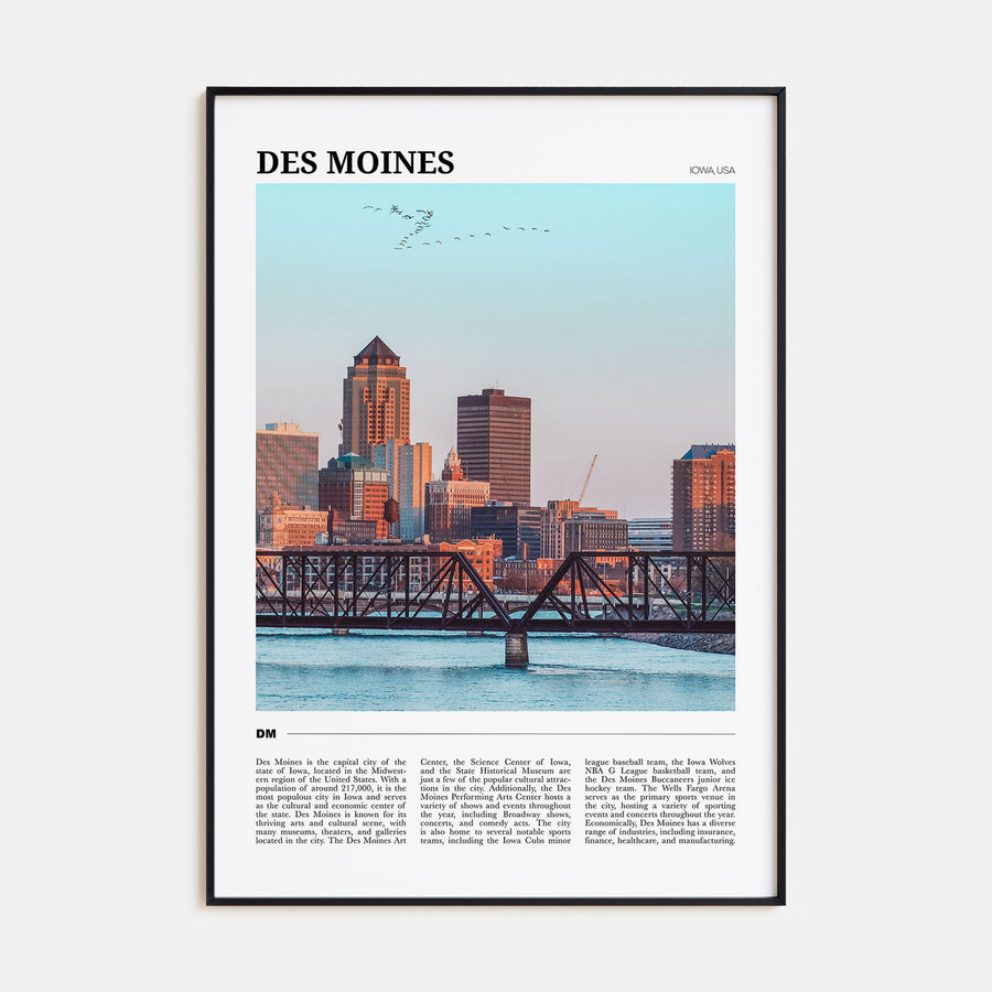 Des Moines Travel Color No 2 Poster