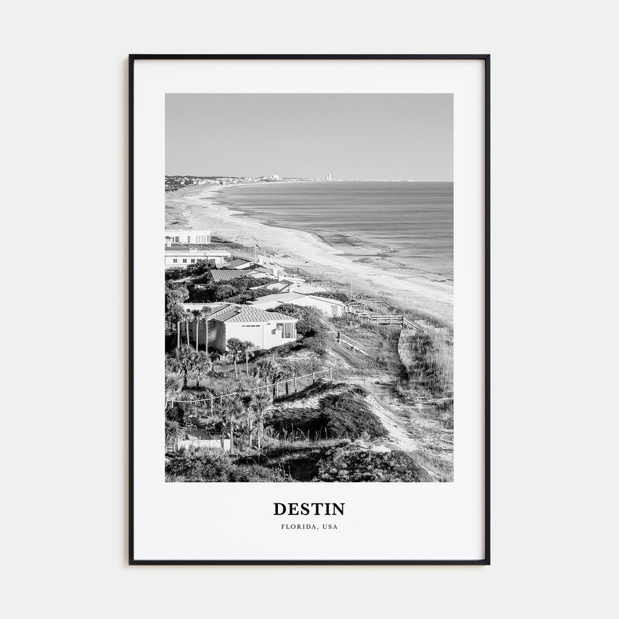 Destin Portrait B&W No 1 Poster