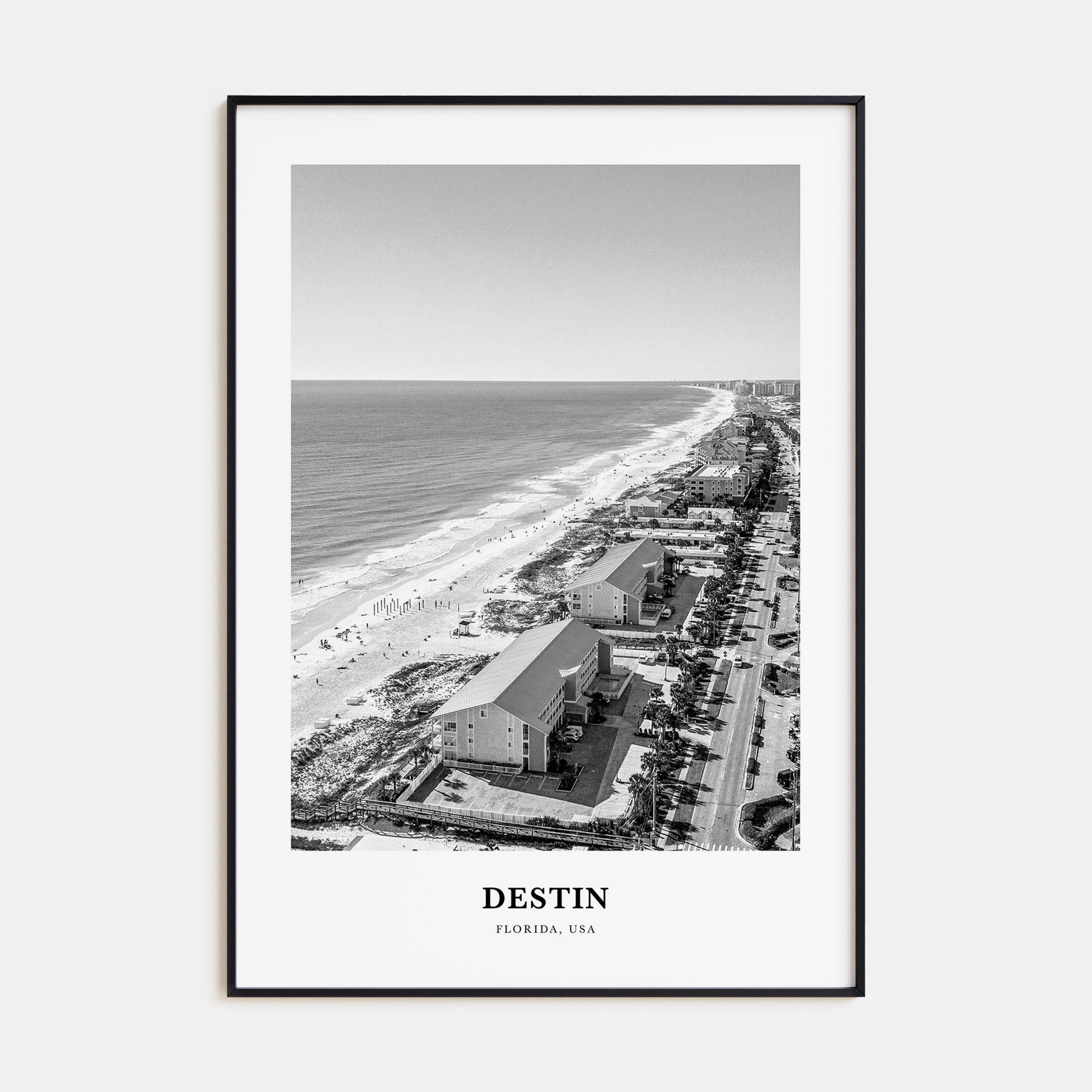 Destin Portrait B&W No 2 Poster