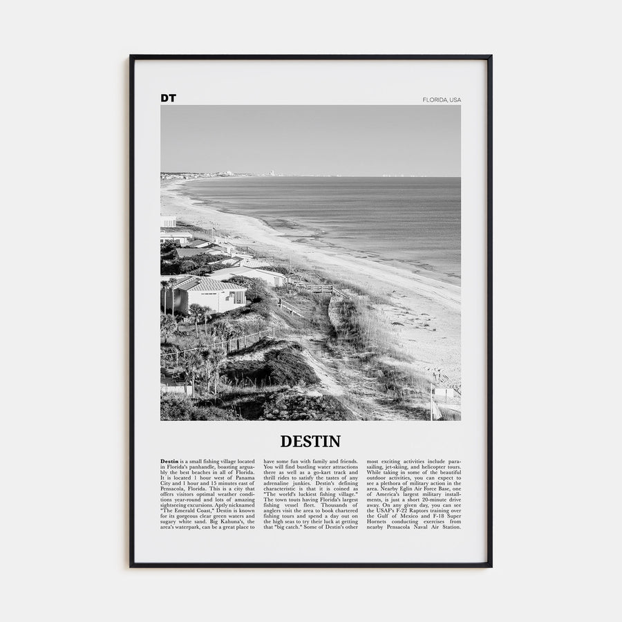 Destin Travel B&W No 1 Poster