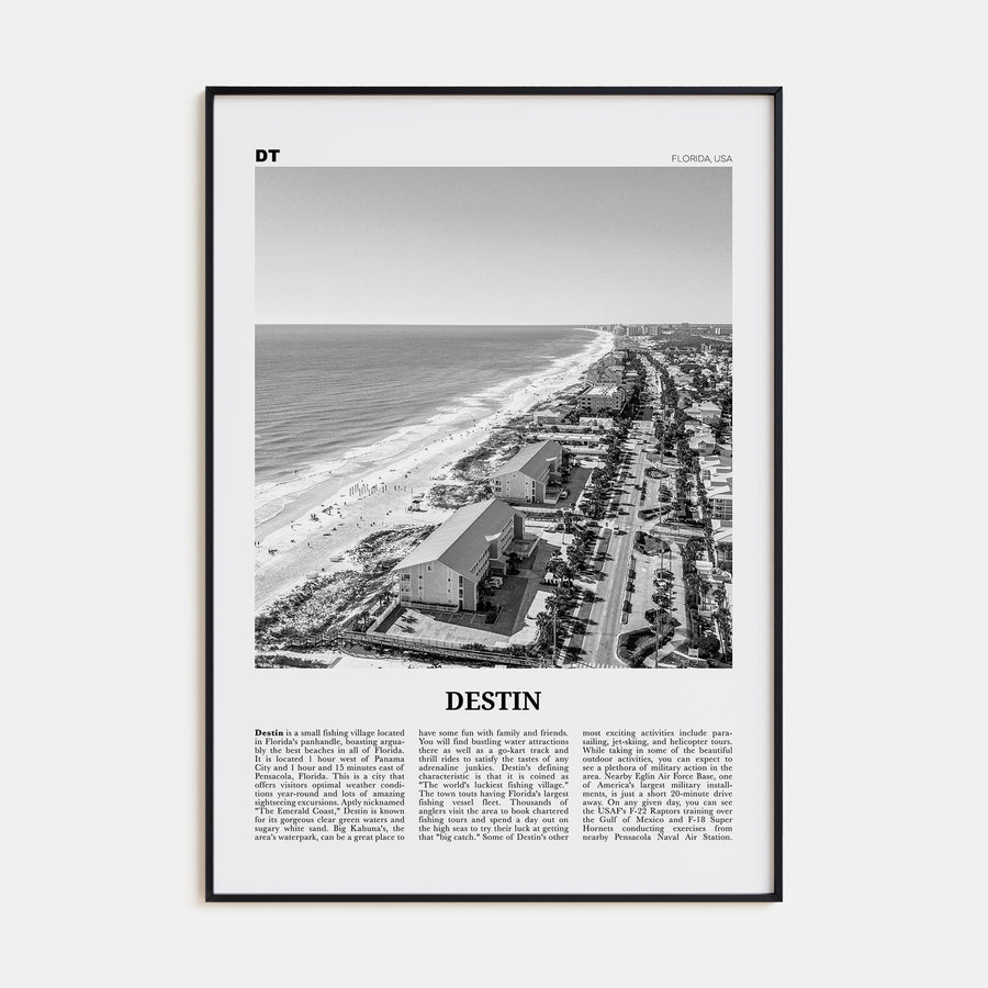 Destin Travel B&W No 2 Poster