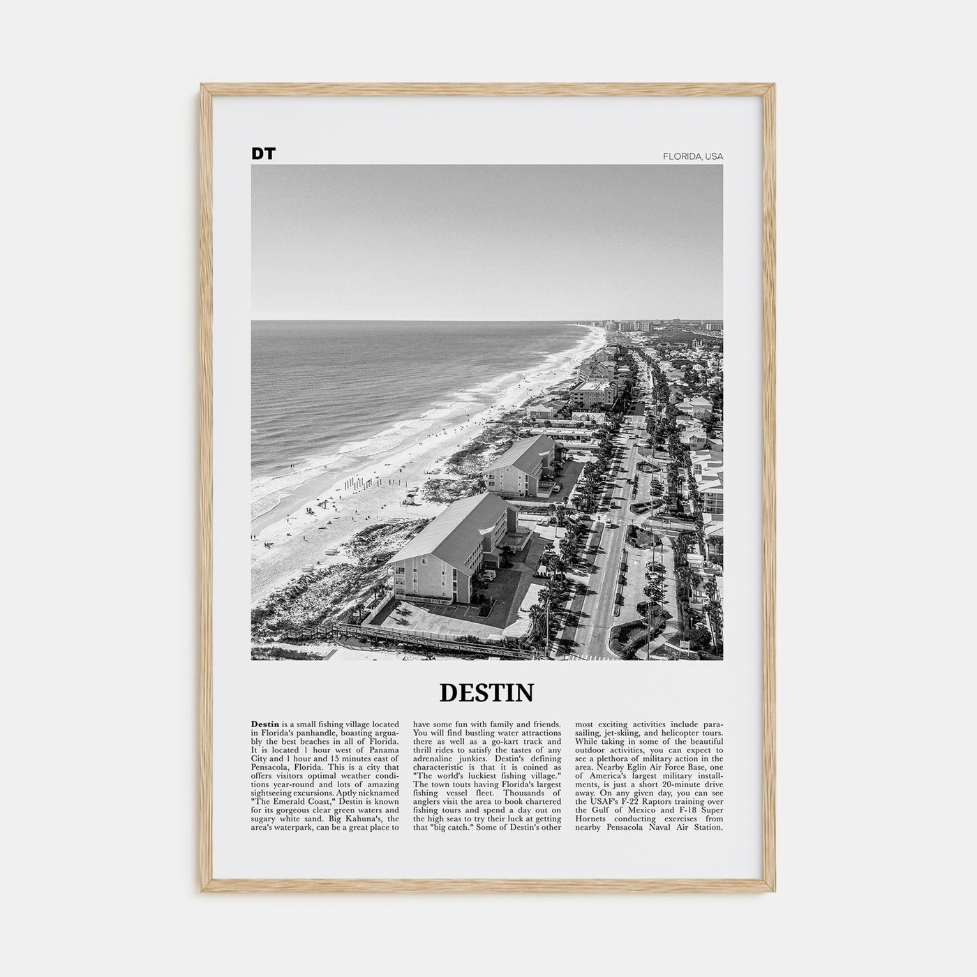 Destin Travel B&W No 2 Poster
