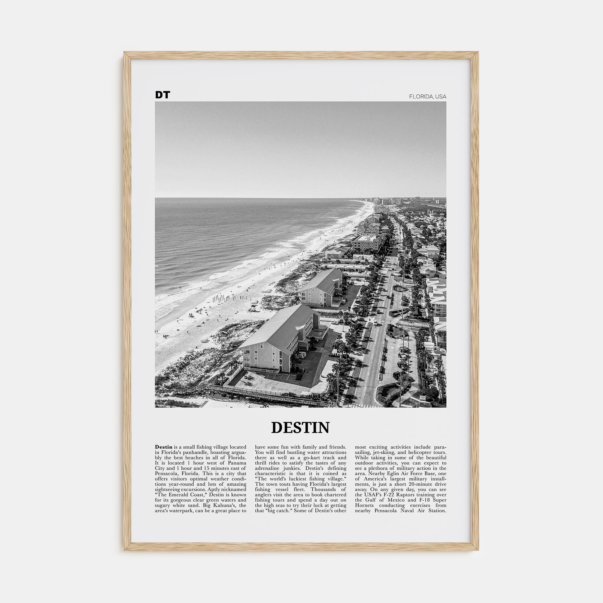 Destin Travel B&W No 2 Poster