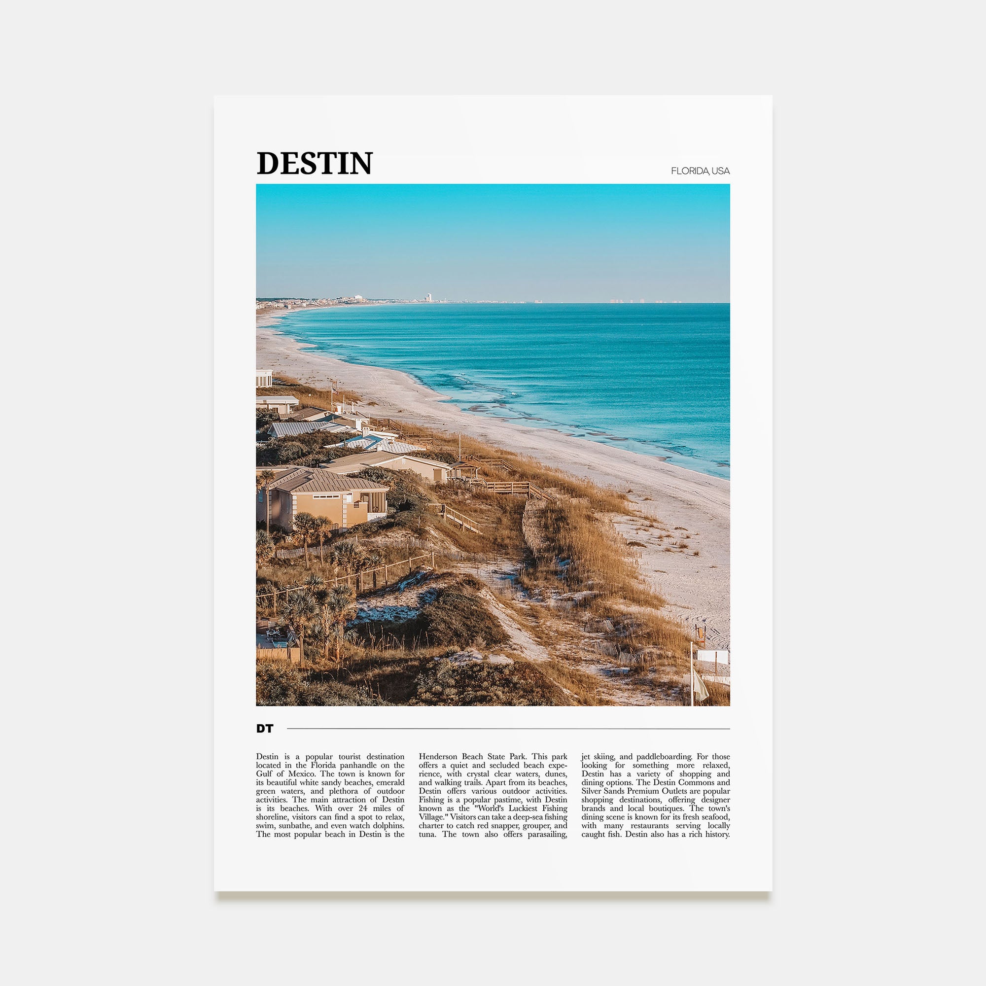 Destin Travel Color Poster