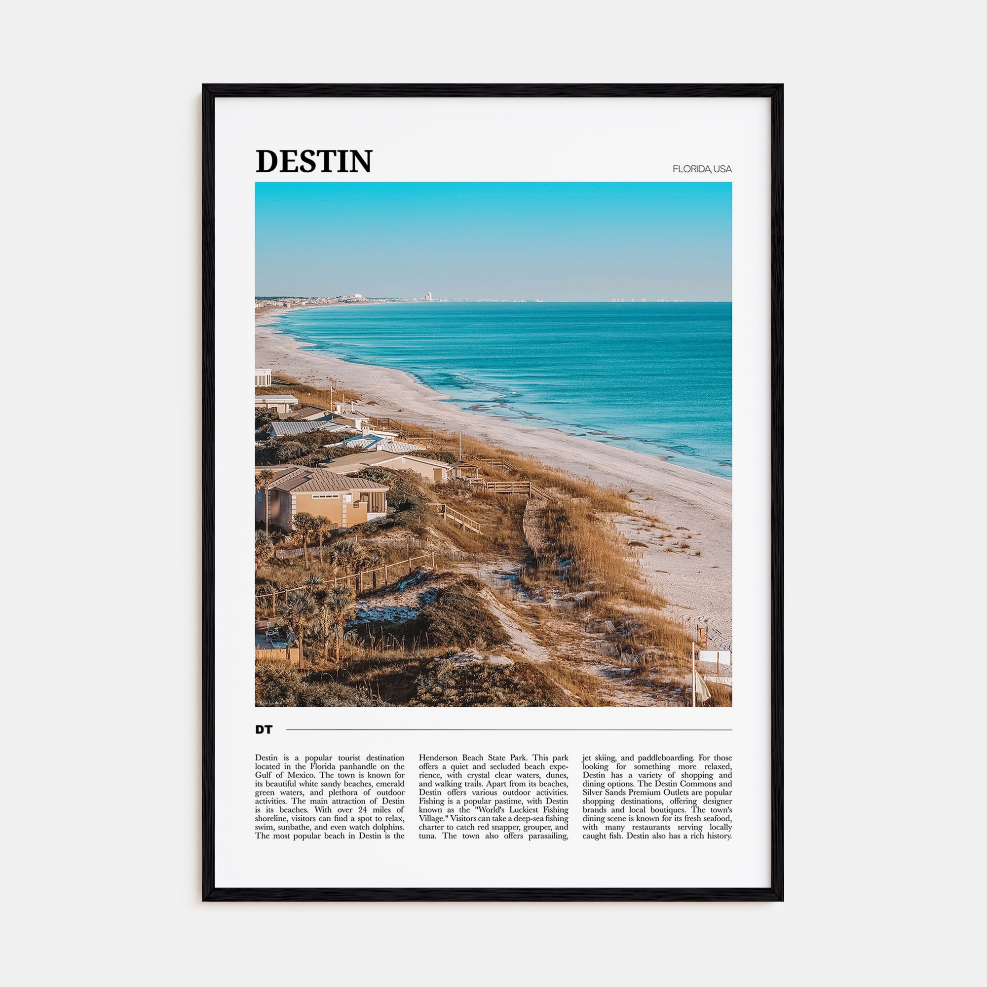 Destin Travel Color Poster
