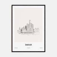 Detroit Drawn Poster
