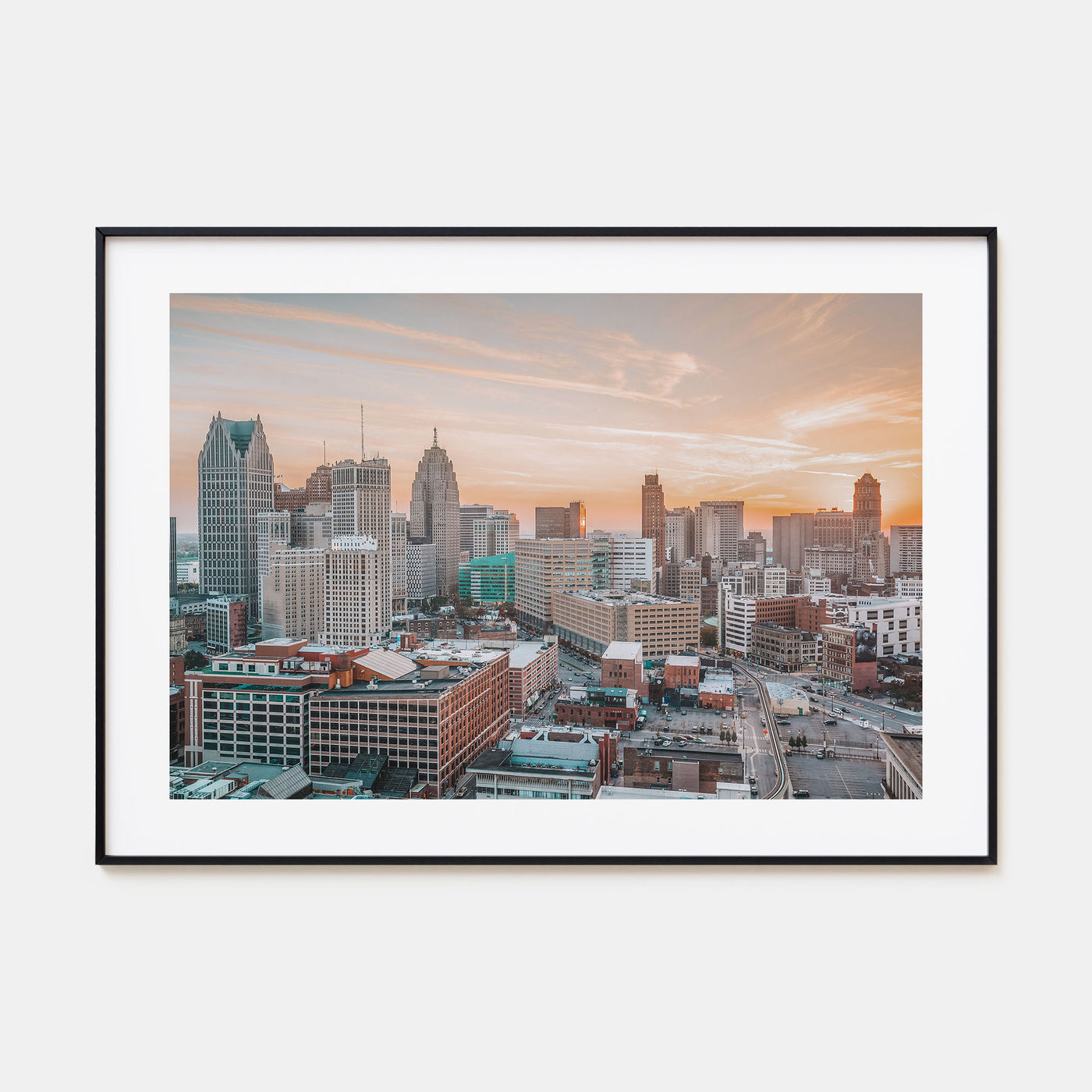 Detroit Landscape Color Poster