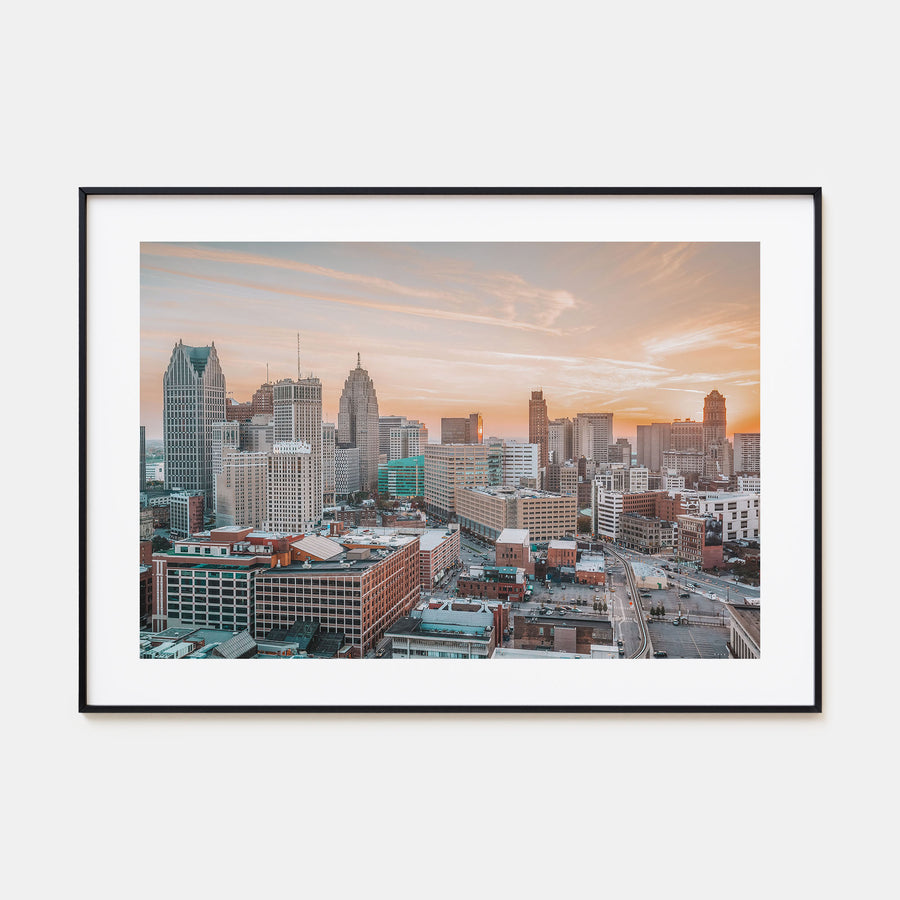 Detroit Landscape Color Poster
