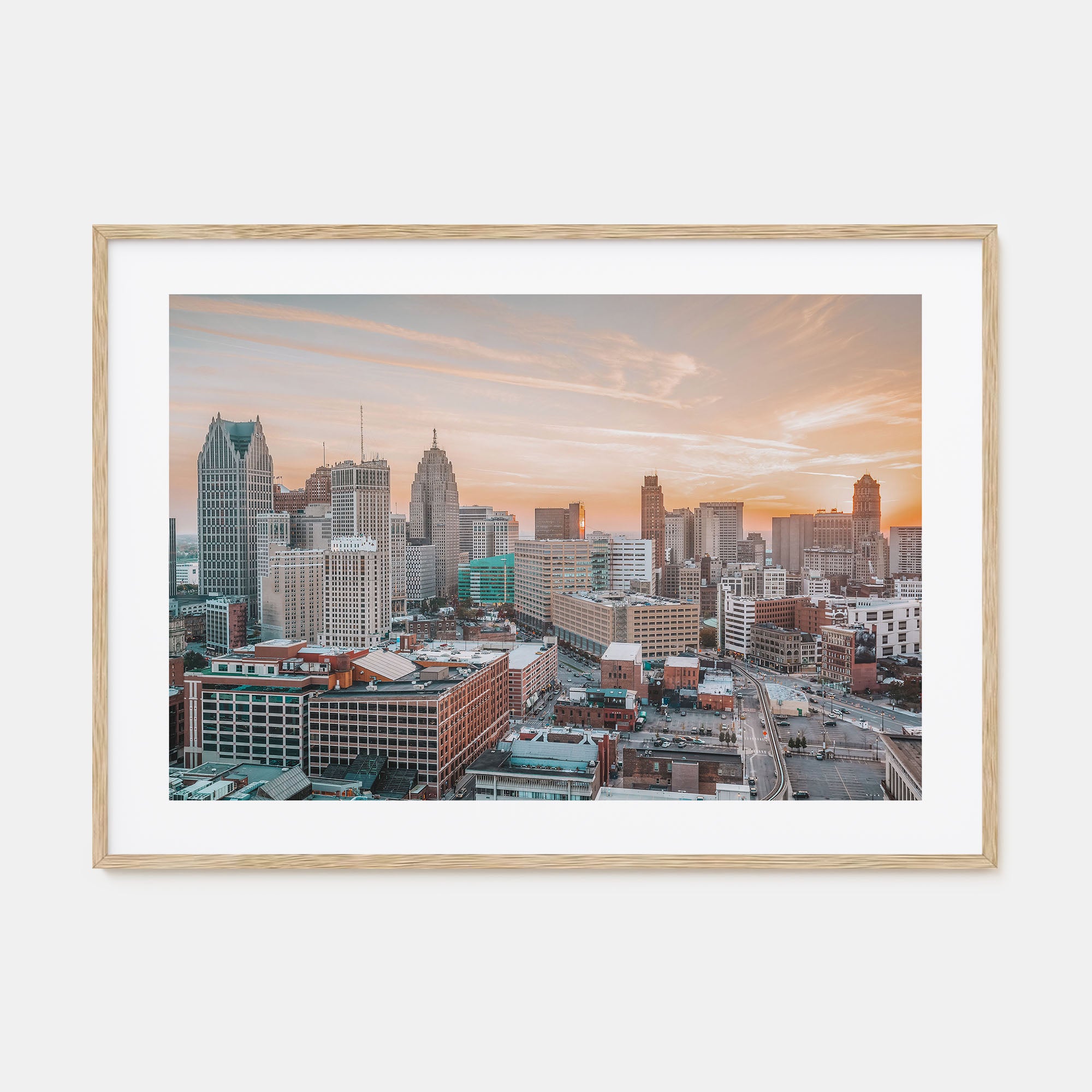 Detroit Landscape Color Poster