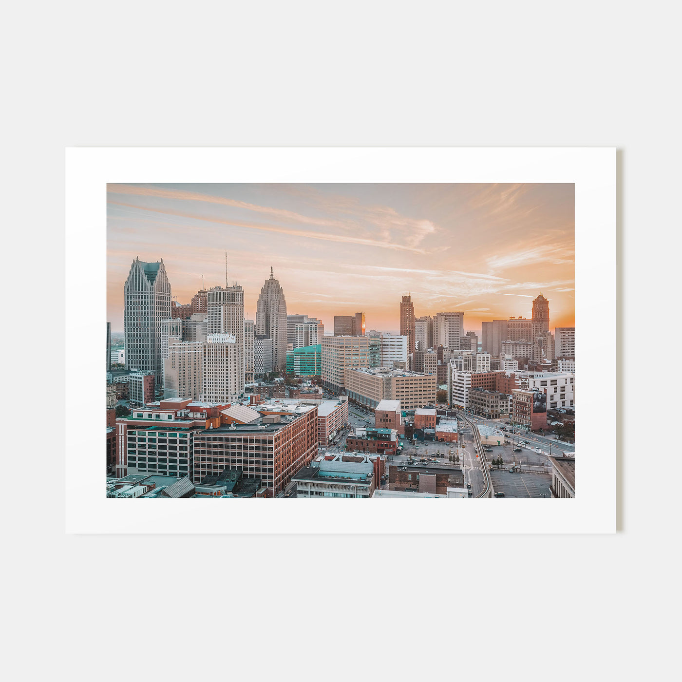 Detroit Landscape Color Poster