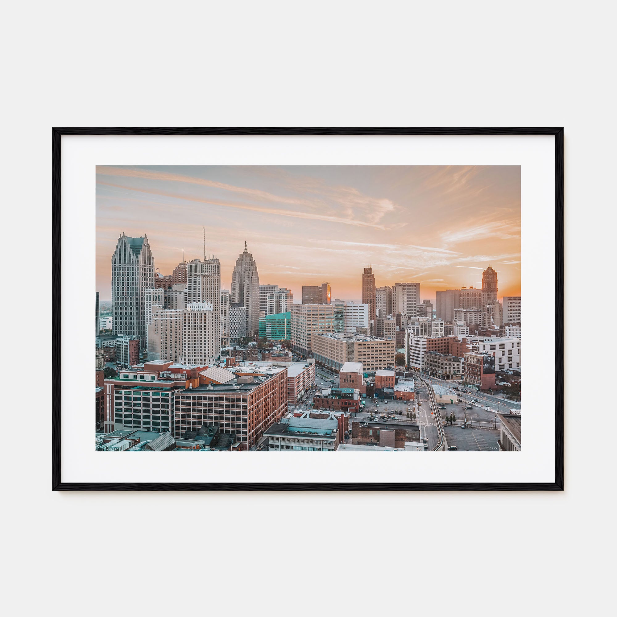 Detroit Landscape Color Poster