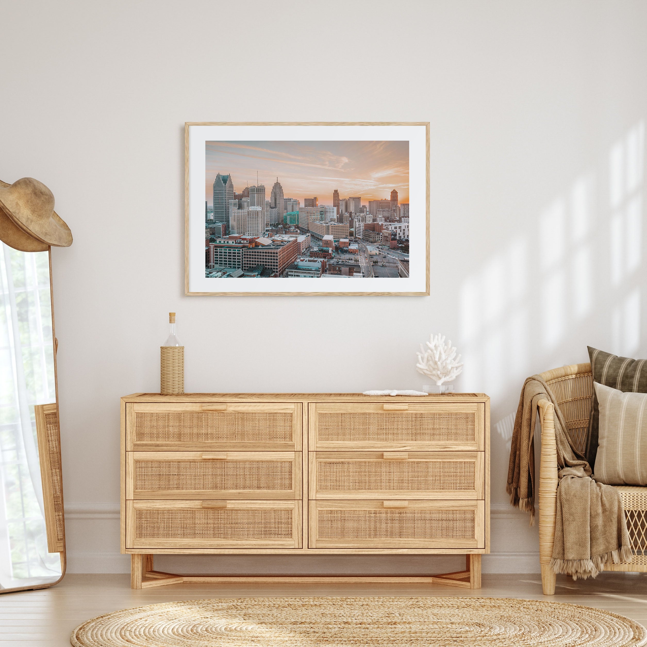 Detroit Landscape Color Poster