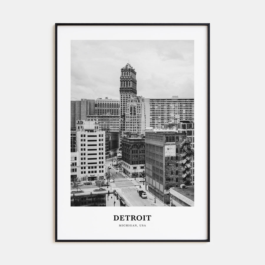 Detroit Portrait B&W No 1 Poster