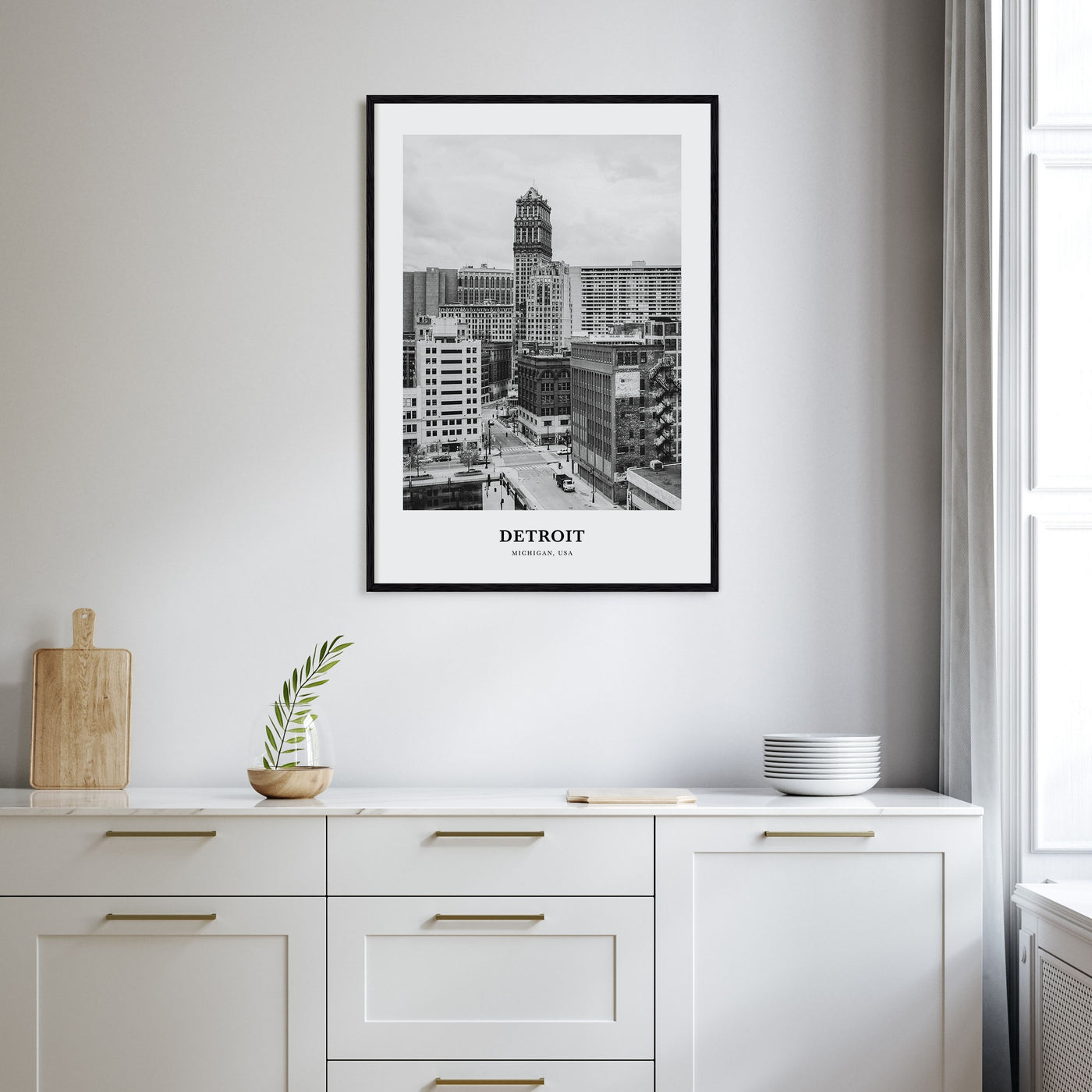 Detroit Portrait B&W No 1 Poster